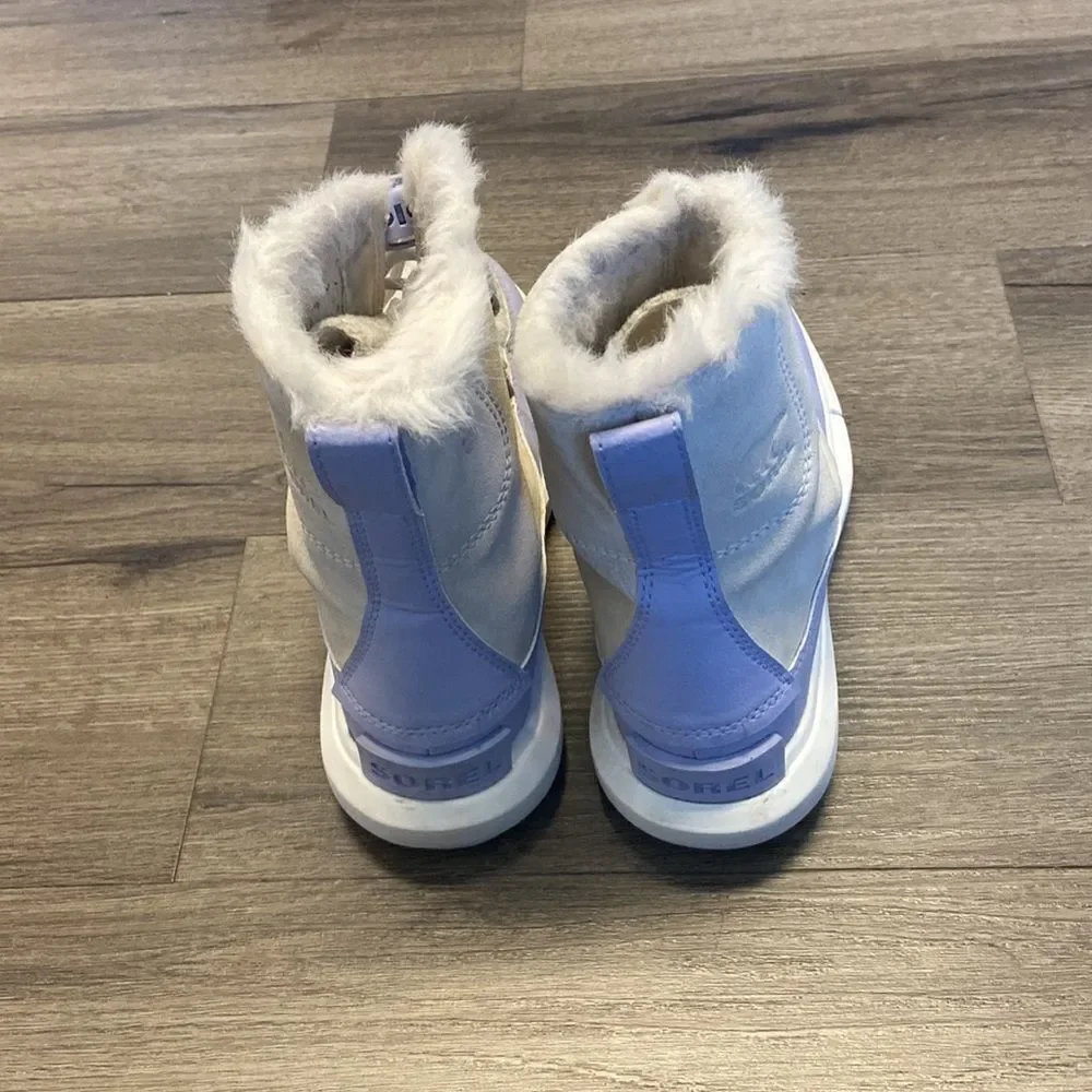 Sorel Kids' Explorer Waterproof Lace-up Boot In Natural/ Twilight